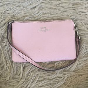 Pink coach wristlet